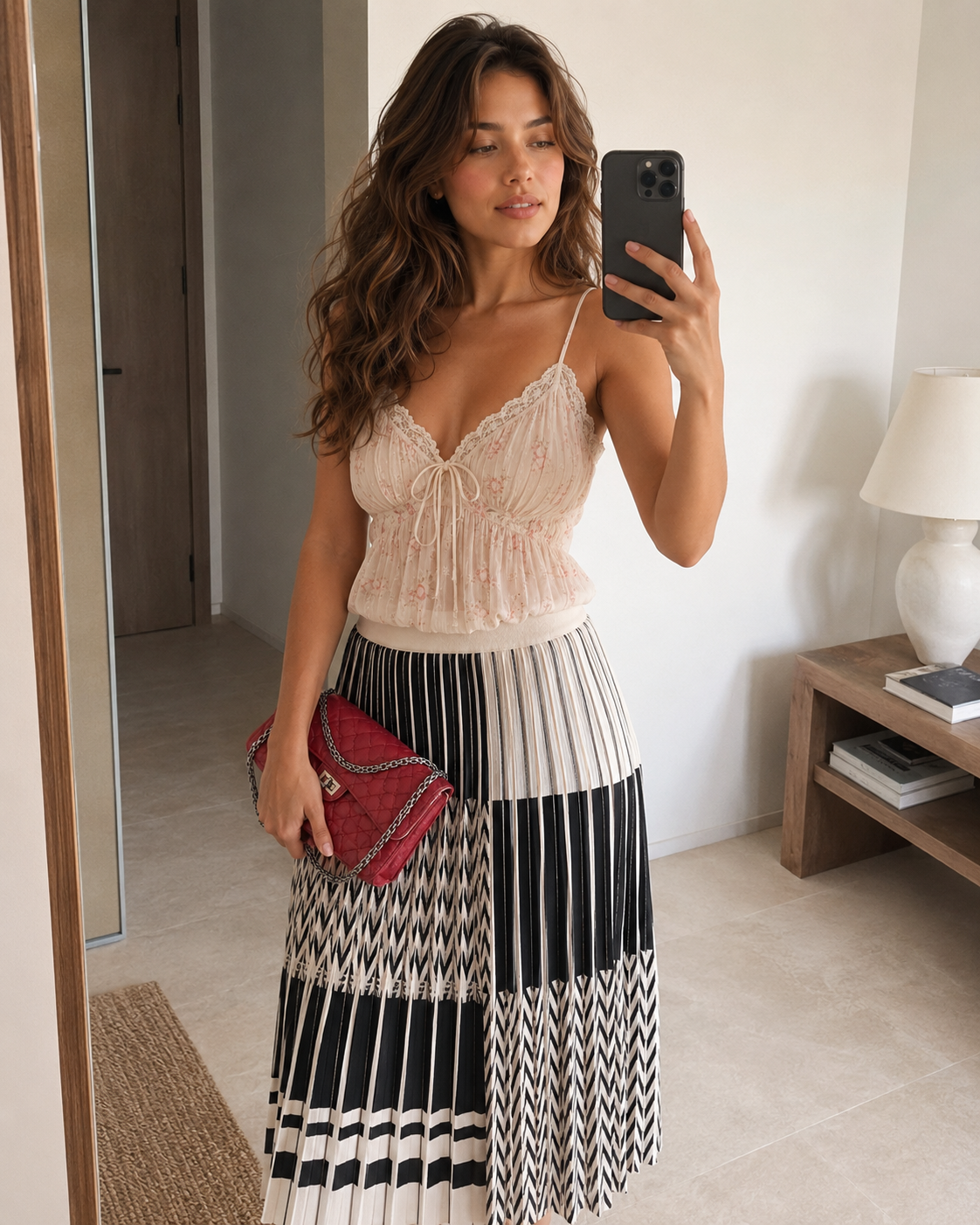 Women Quilted Leather Crossbody Shoulder Bag - lifestyle