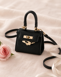 Mini One Shoulder Handbag - Black flat lay